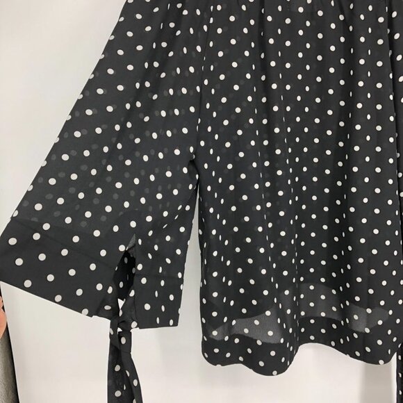 One Teaspoon Women's Black Bonnie Ace Polka Dot Off-the-shoulder Top Size XS - Picture 11 of 16
